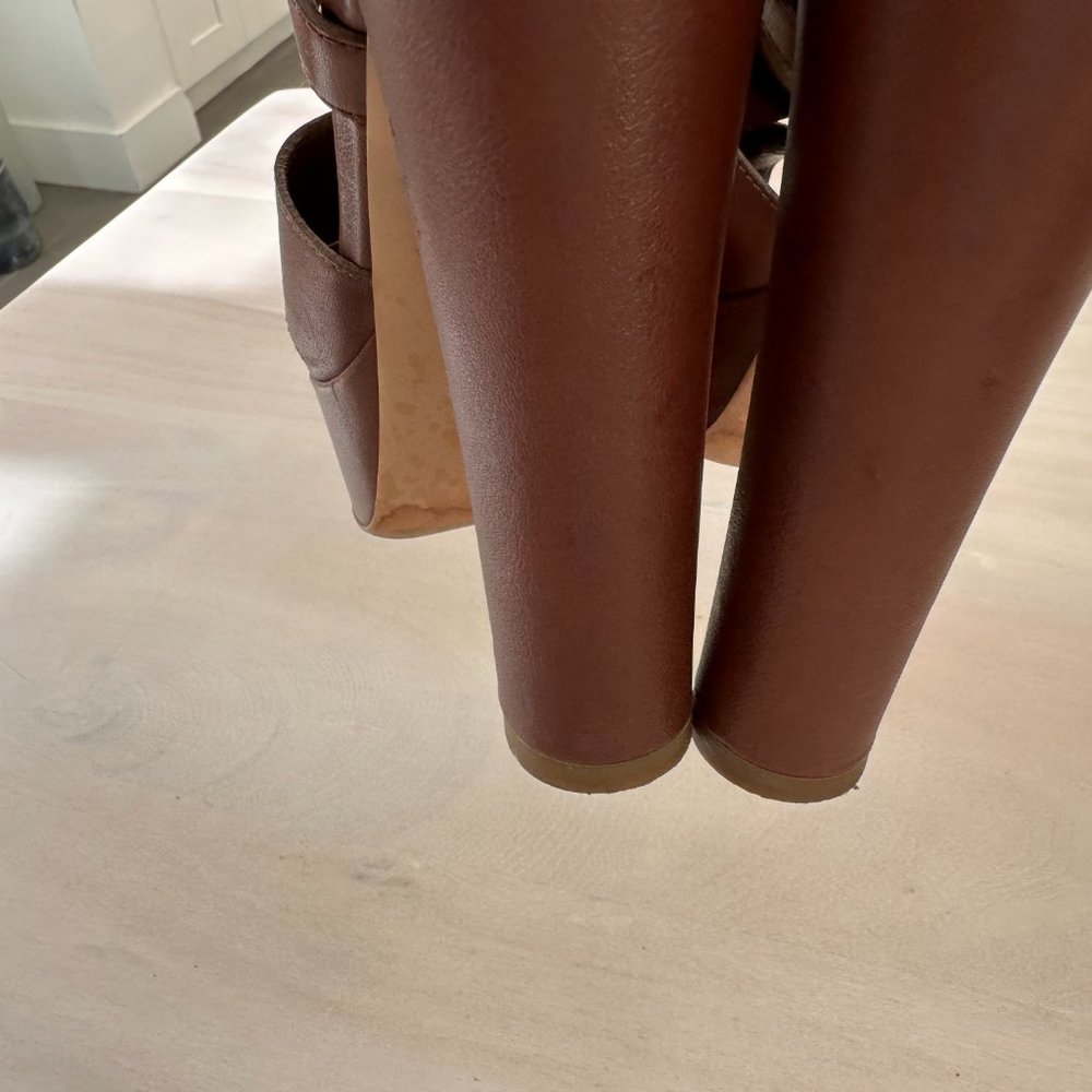 RARE Louis Vuitton High Heel Sandals in Cognac leather  Size  38 - Picture 9 of 14